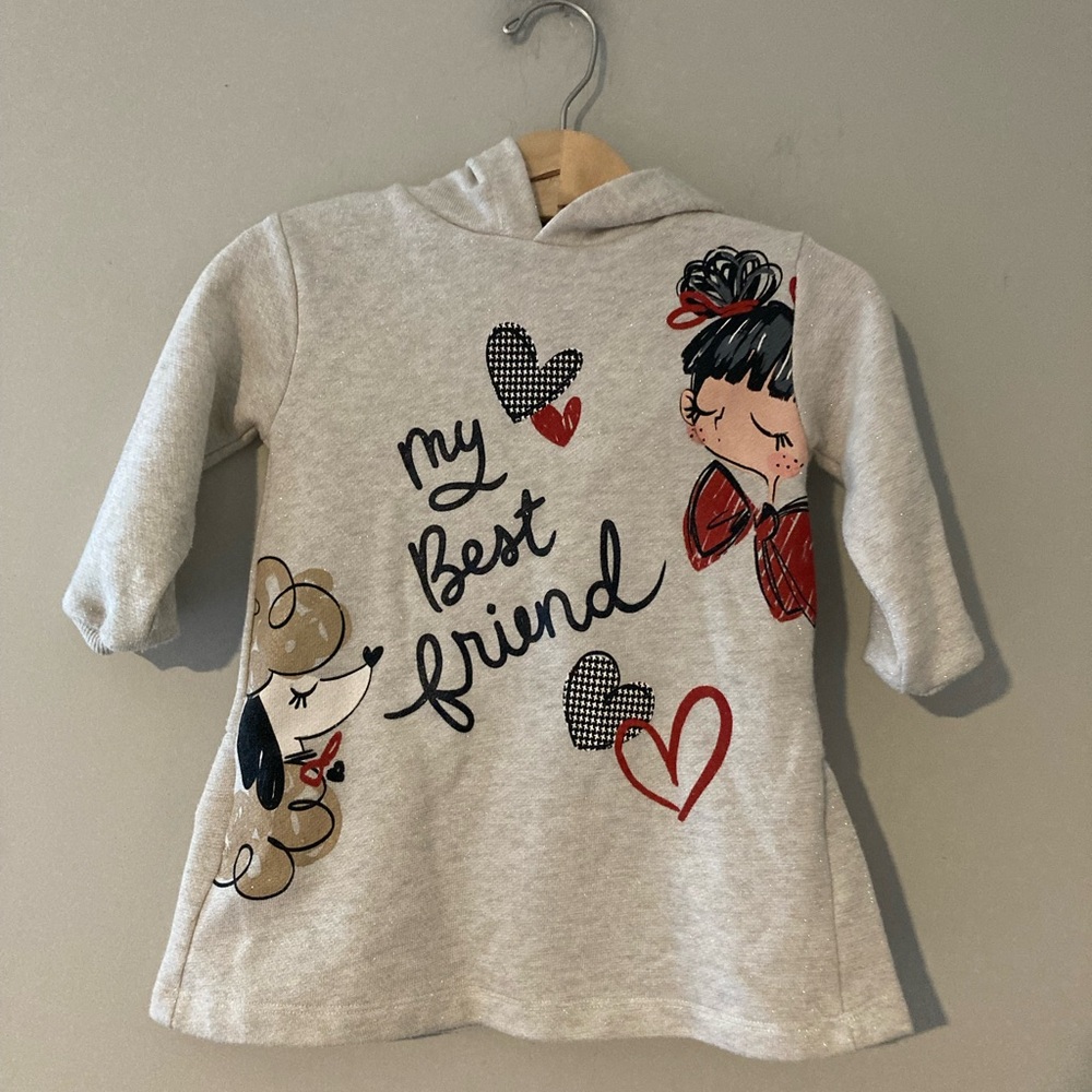 $18 ADD ON‎ mayoral sweatshirt dress dog graphic 3Y Zara Mini Boden Baby Gap